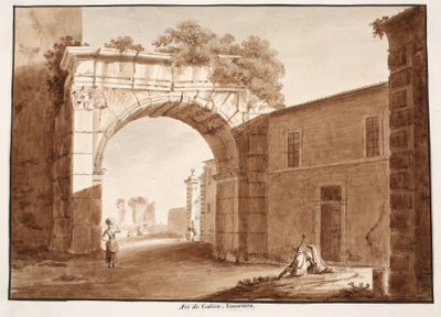 The Arch of Gallienus, 1833 by Agostino Tofanelli